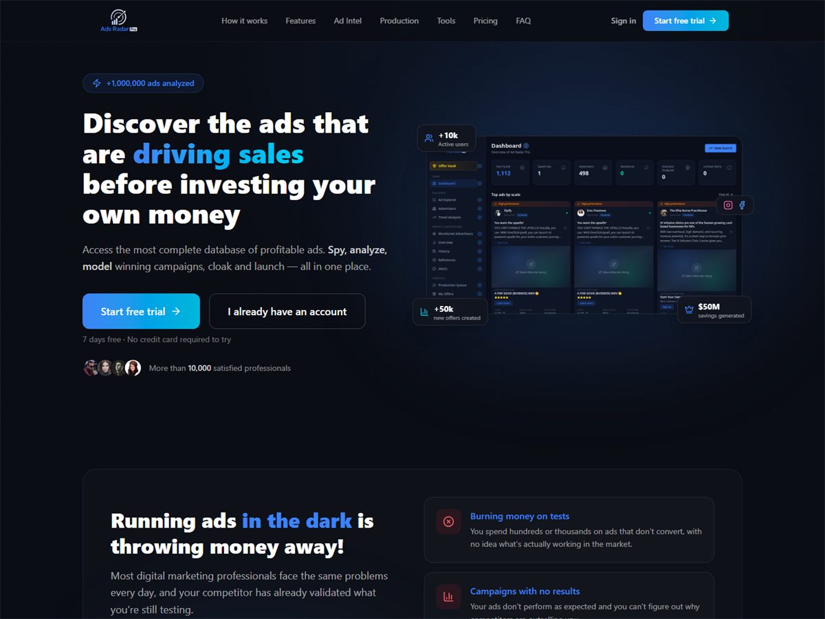 Plataforma Ads Radar Pro