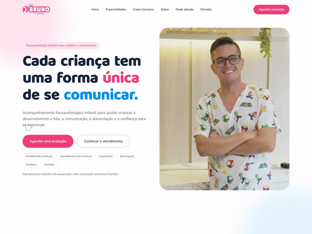 Landing page de cliente — fonoaudiologia