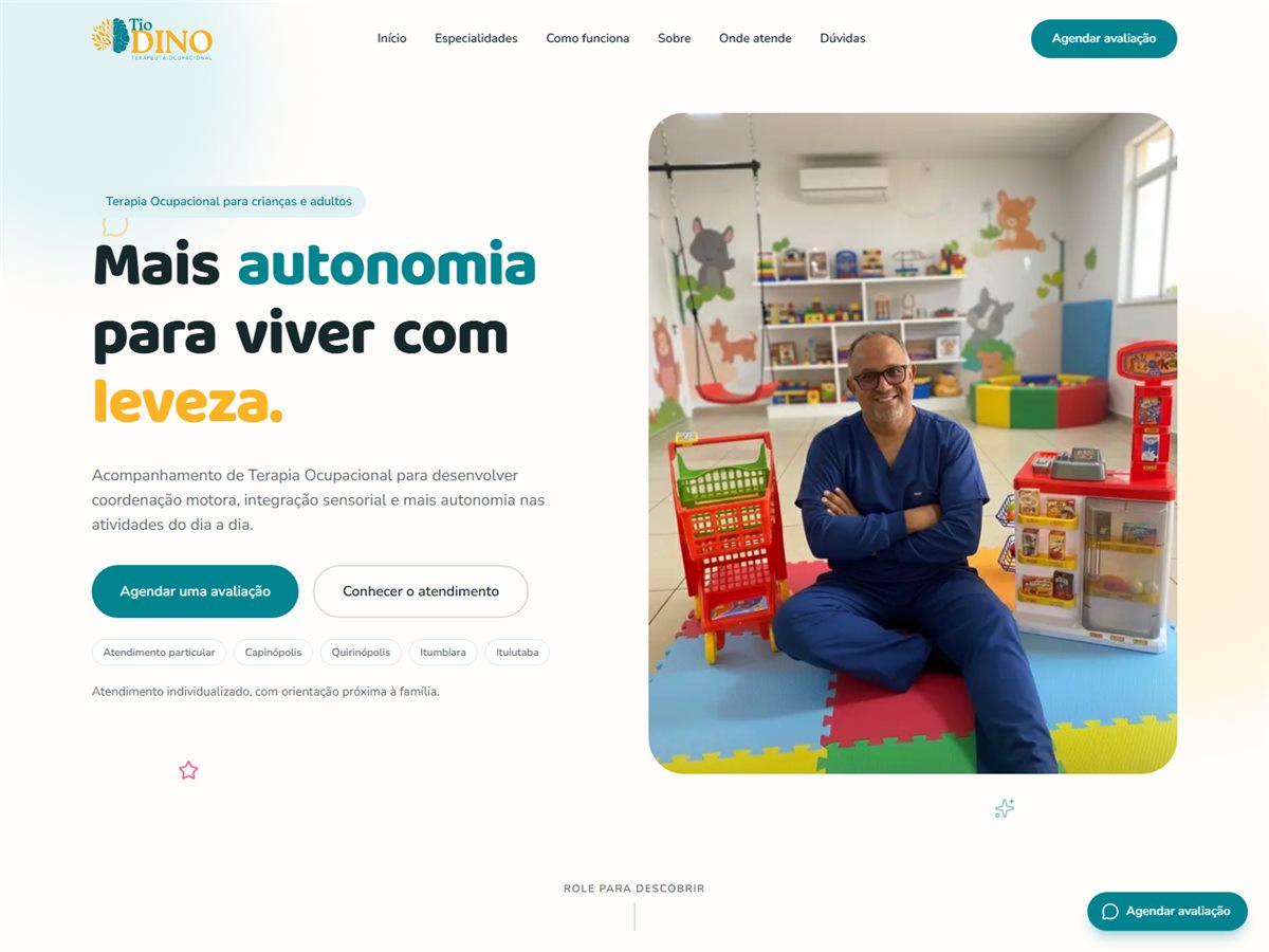 Landing page de cliente — terapia ocupacional