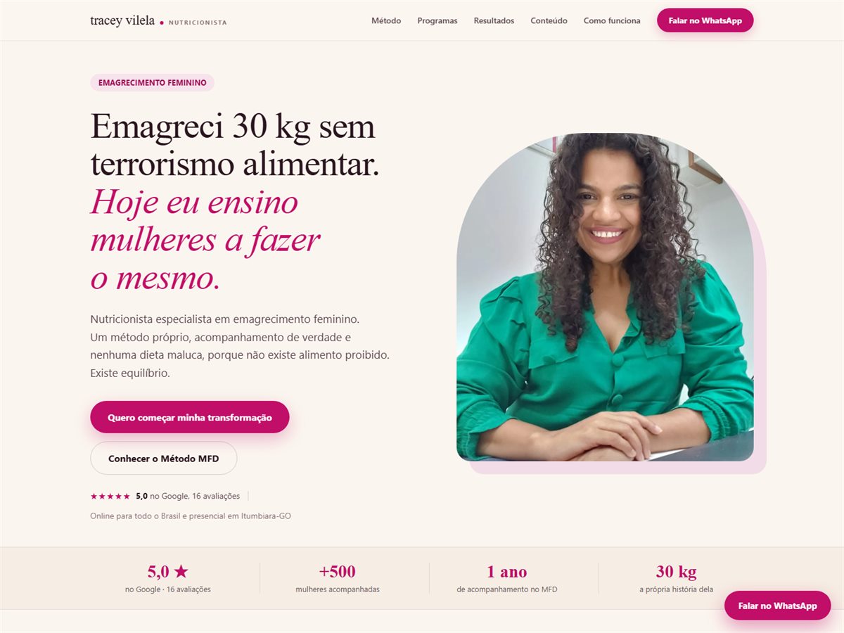 Landing page de cliente — saúde